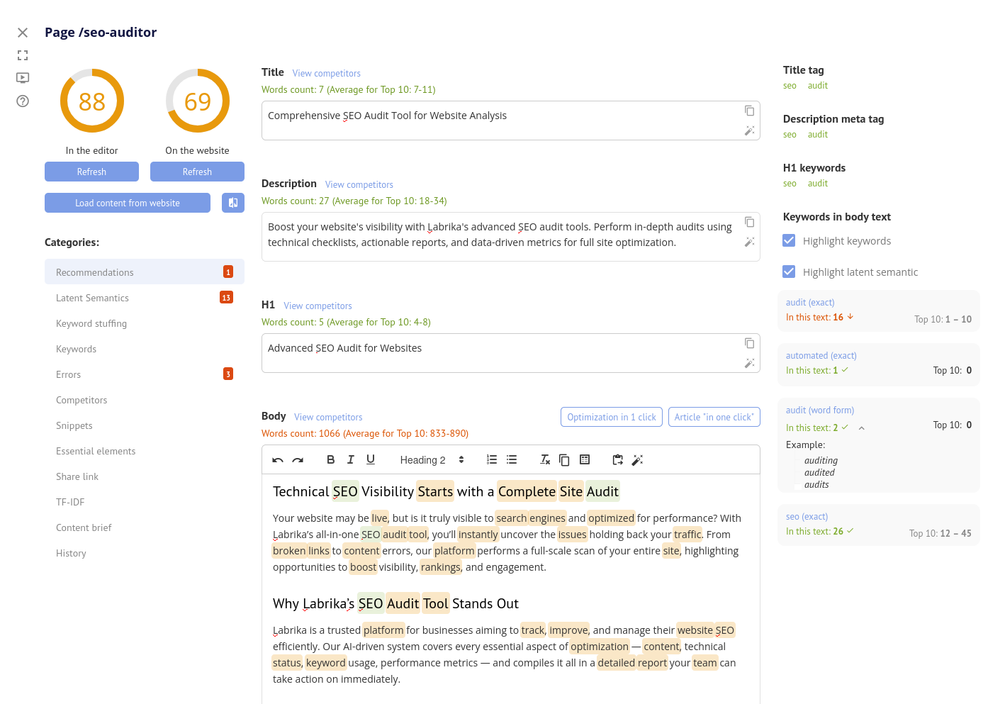 erros técnicos de SEO conhecidos